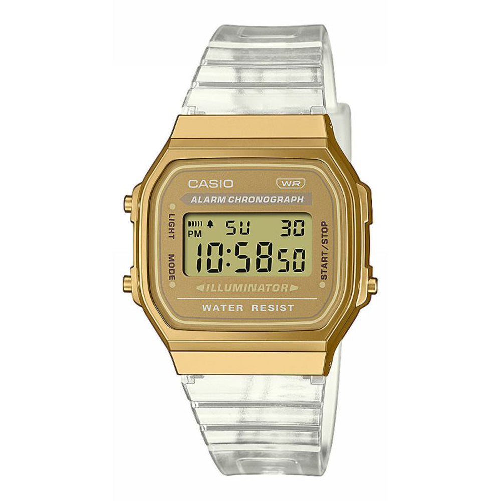 Casio Unisex Alarm Chronograph Digital Watch A168XESG 9AEF