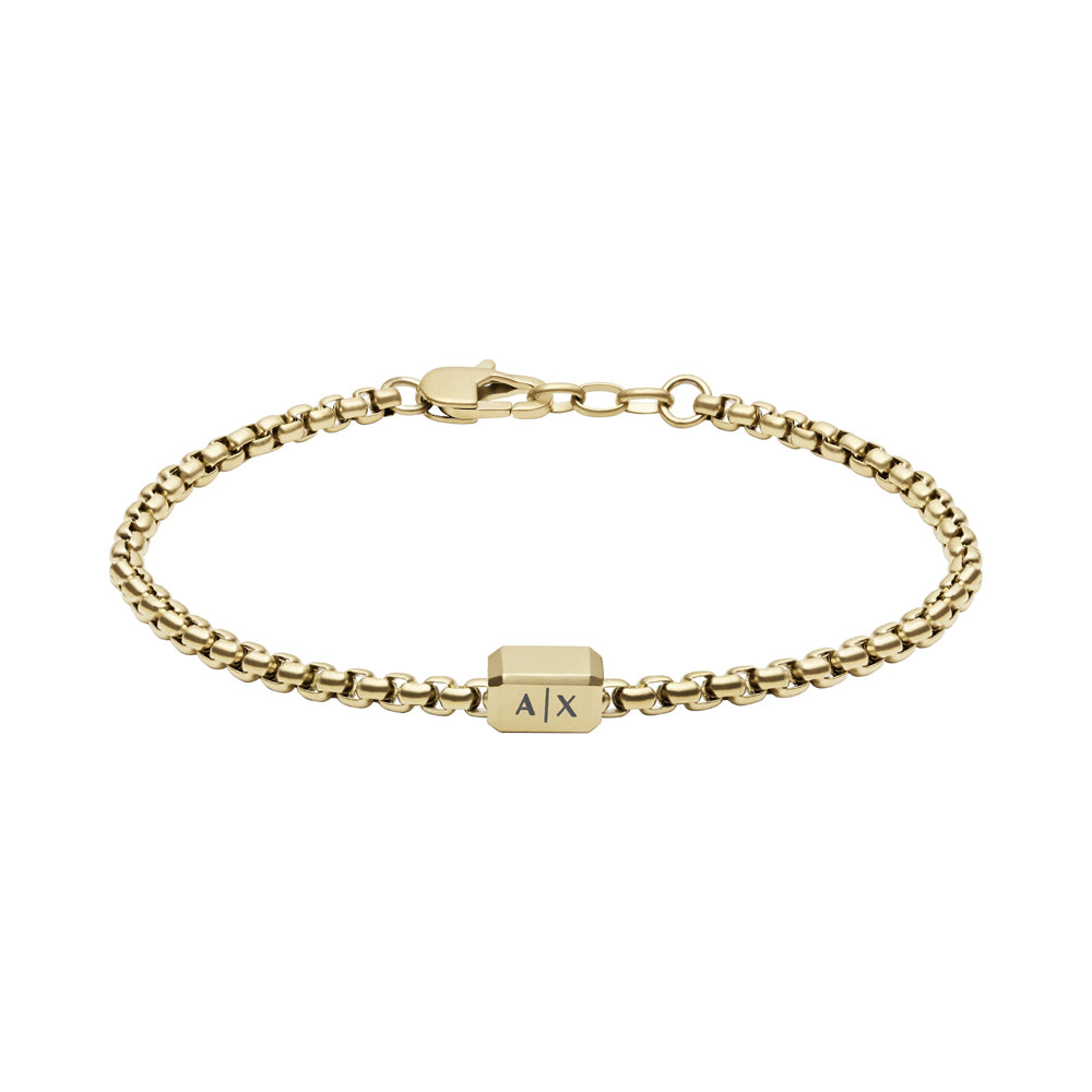 Armani exchange gold bracelet sale