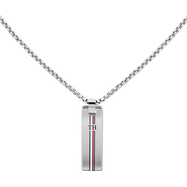 Mens Tommy Hilfiger Stainless Steel Dog Tag Necklace 2790169