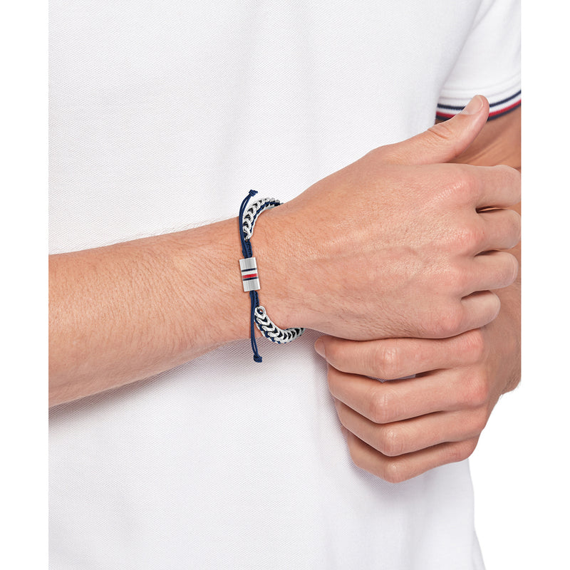 Mens Tommy Hilfiger Braided Metal Bracelet 2790511