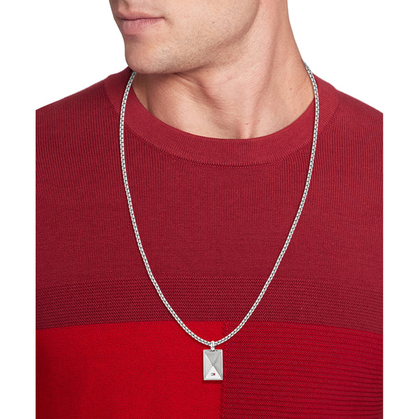 Mens Tommy Hilfiger Stainless Steel Geometric Necklace 2790564