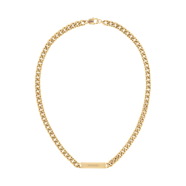 Mens Tommy Hilfiger Gold Plated ID chain necklace 2790578