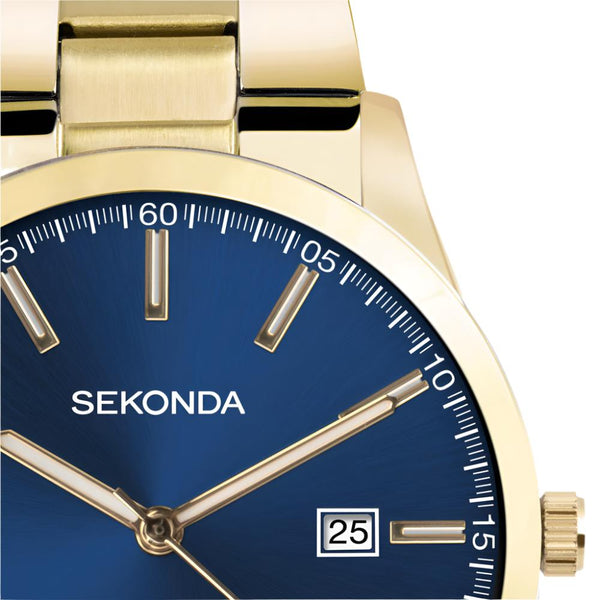 Mens Gold Plated Sekonda Watch 30007