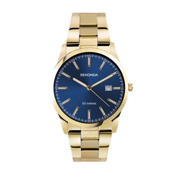 Mens Gold Plated Sekonda Watch 30007