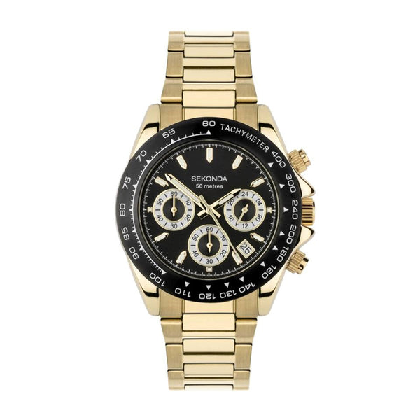 Mens Gold Plated Sekonda Circuit Watch 30203