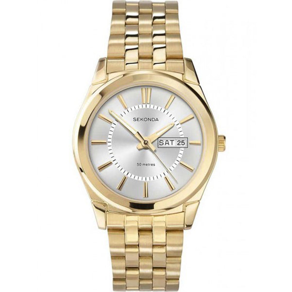 Mens Gold Plated Sekonda Watch 3450