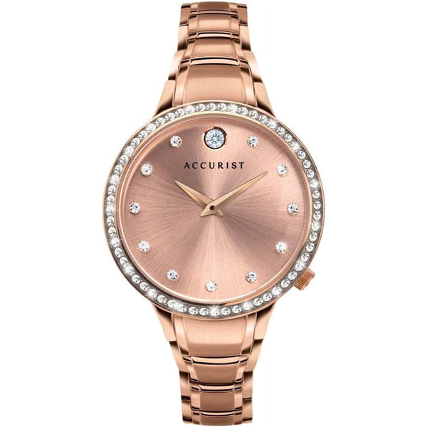 Accurist rose gold ladies watch hot sale