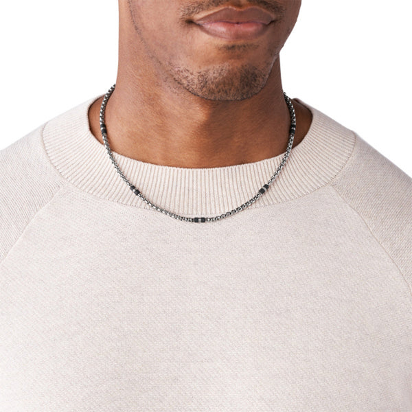 Fossil Men's Black Element Necklace JF03314040