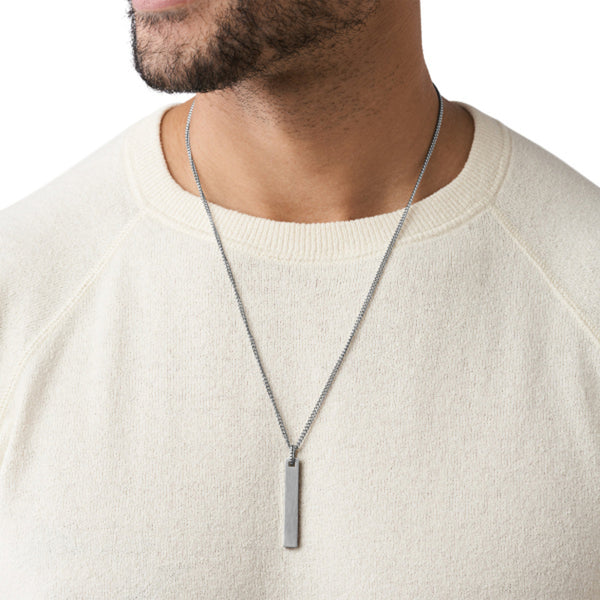 Fossil Mens Drew Engravable Necklace JF03988040