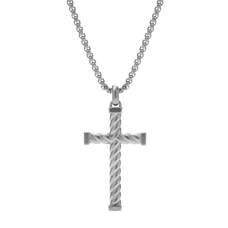 Fossil Men's Meaningful moments Cross Necklace JF03989040