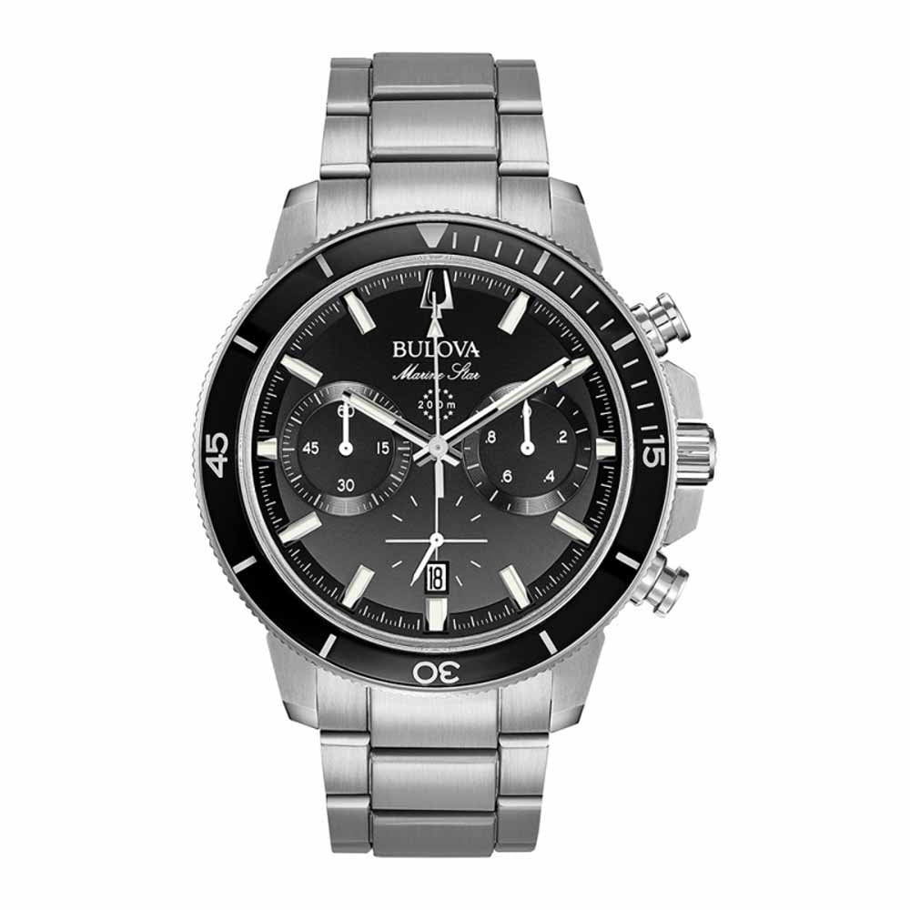 Bulova Mens Marine Star Chronograph Quality Watch 96B272 Shop – Watch