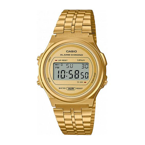 Casio Unisex Alarm Chronograph Digital Watch A171WEGG 1AEF Quality Watch Shop